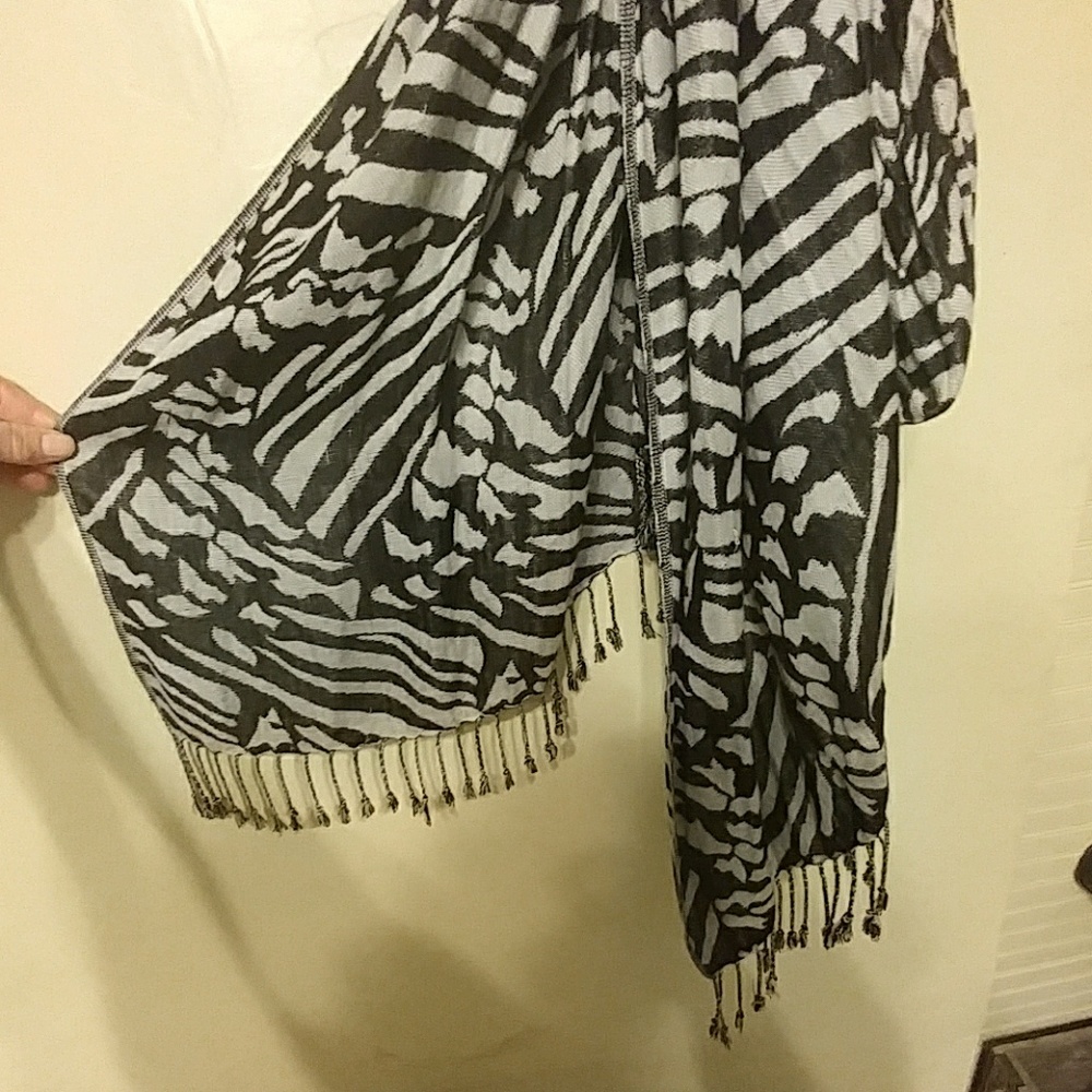 Zebra print wrap/shawl
